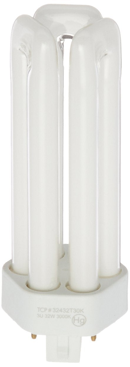 TCP 32432T30K Fluorescent Triple Tube PL Lamp - 32 Watt (2000 Lumens) Soft/Warm White (3000K) 4-Pin (GX24q-3 Base)