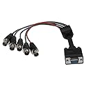 SF Cable, VGA Breakout Cable, 15 Pin VGA Female to 5 BNC Female (1 Feet)