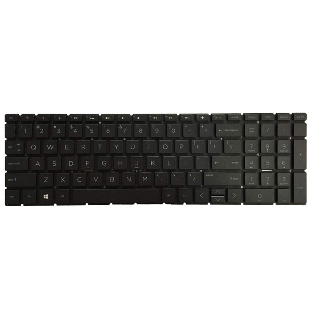 Laptop Replacement Keyboard Fit HP Pavilion 15-DA0076NR 15-DA0077NR 15-DA0078NR 15-DA0086NR 15-DA0087NR 15-DA0088NR US Layout (No Backlight Black)