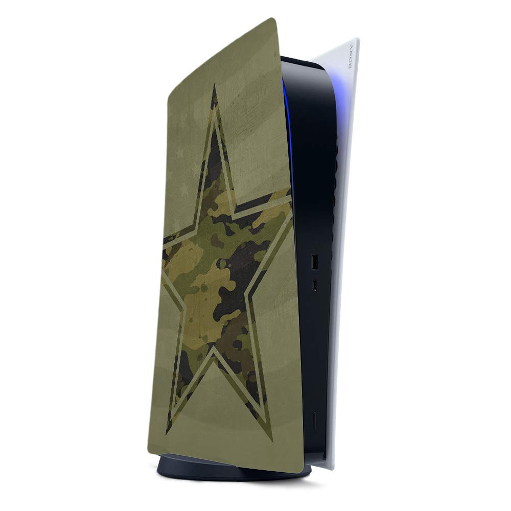 MightySkins Gaming Skin for PS5 / Playstation 5 Digital Edition - Army Star | Protective Viny wrap | Easy to Apply and Change Style | Made in The USA