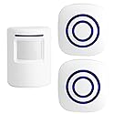 Actpe Motion Sensor Door Chime for Business, Outdoor Doorbell Kit Wireless Driveway Alert: Infrared Motion Sensor Chime with 2 Plug-in Receiver & 1