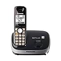Panasonic KX-TG6511B DECT 6.0 PLUS Expandable Digital Cordless Phone, 1 Handset, Black