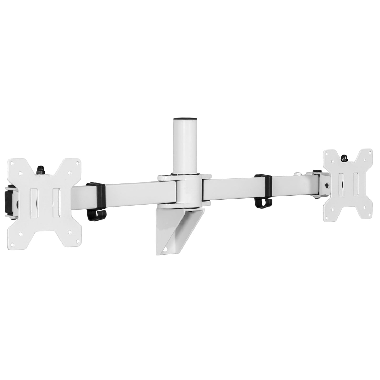 VIVO Premium Dual Ultra Wide LCD LED 27 to 38 inch Monitor Wall Mount, Heavy Duty, Telescoping Arms, Flush Wall Setup, Fits 2 Screens, White