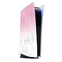 MightySkins Glossy Glitter Gaming Skin for PS5 / Playstation 5 - Marble Glitz | Durable High-Gloss Glitter Finish | Easy to Apply and Change Style |