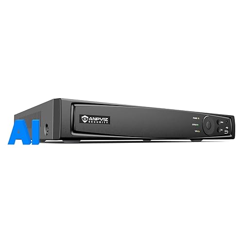 Anpviz AI 12MP 16CH POE NVR (12MP/8MP/6MP/5MP/4MP/3MP) Smart AI POE Network Video Recorder - Supports up to 16 x 12MP POE Cameras, 16-Channel Power