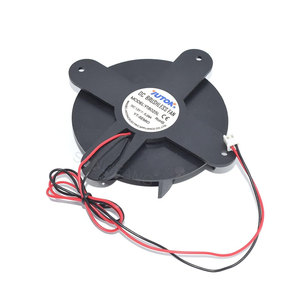 New for YT8025L JSF8025MS 12V 0.28A 2Pin M4-7G YUTON Car Refrigerator Silent 8025 Cross Butterfly Cooling Fan