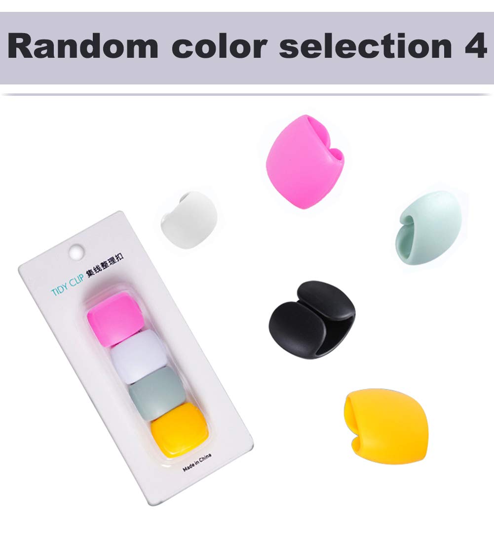 Keast 4Pcs Reusable Silicone Cord Organizer, Headphone Earphone Cable Organizer Cord Management Wrap Winder Headphone Cable Winder, Phone Charger Wire