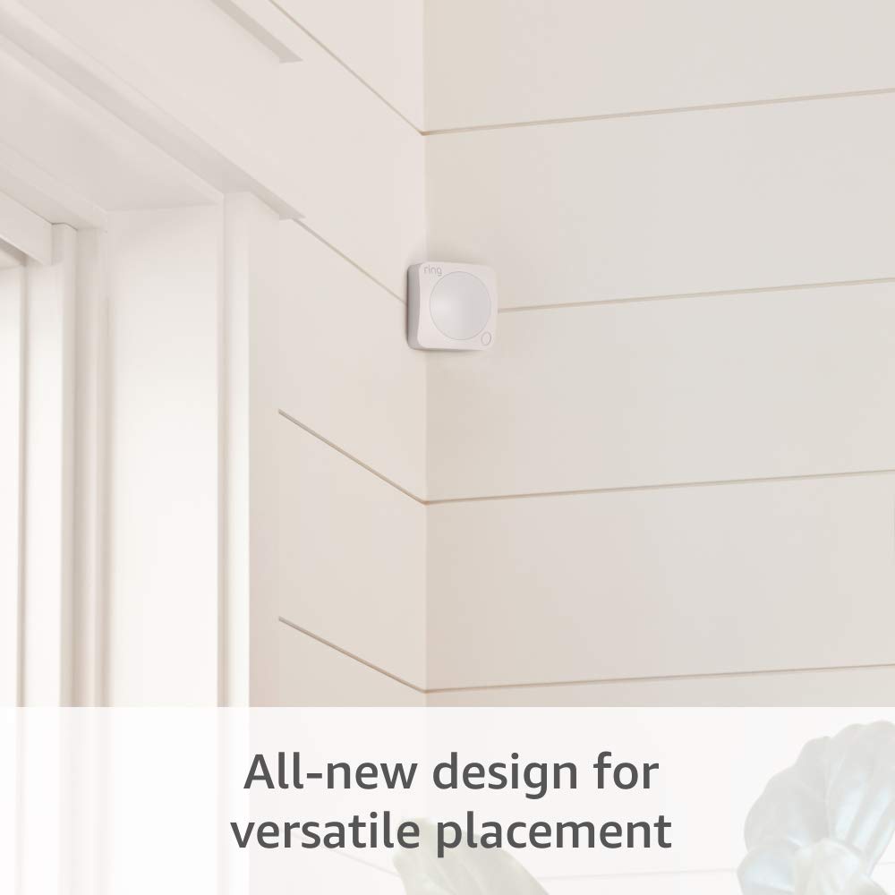 Ring Alarm Motion Detector 2-Pack (White) | Pet-Friendly Security with Adjustable Settings | 90° Coverage & 25ft Range | Easy Installation | Base