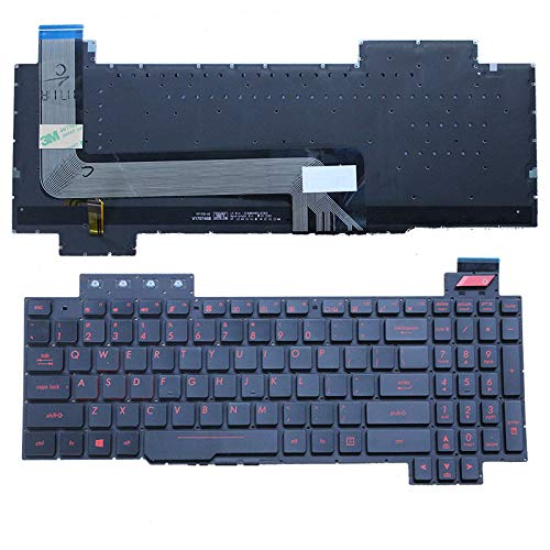 New US English Backlit Laptop Keyboard (Without palmrest) Replacement for ASUS FX503 FX503V FX503VD FX503VD-WH51 FX503VM FX503VM-EH73 AEBKLU01020