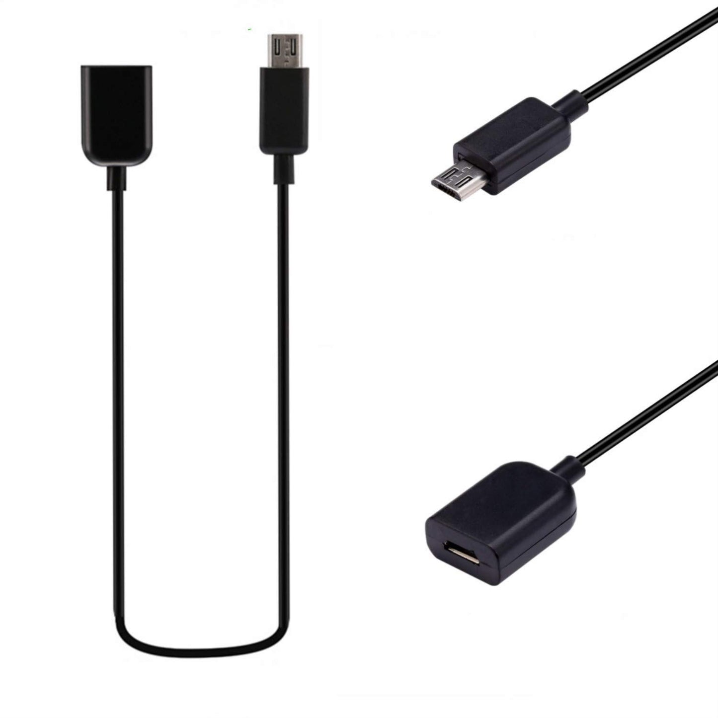 ODETOJOY 3ft Micro USB Male to Female Extension Cable Wire Extender Charging Cord
