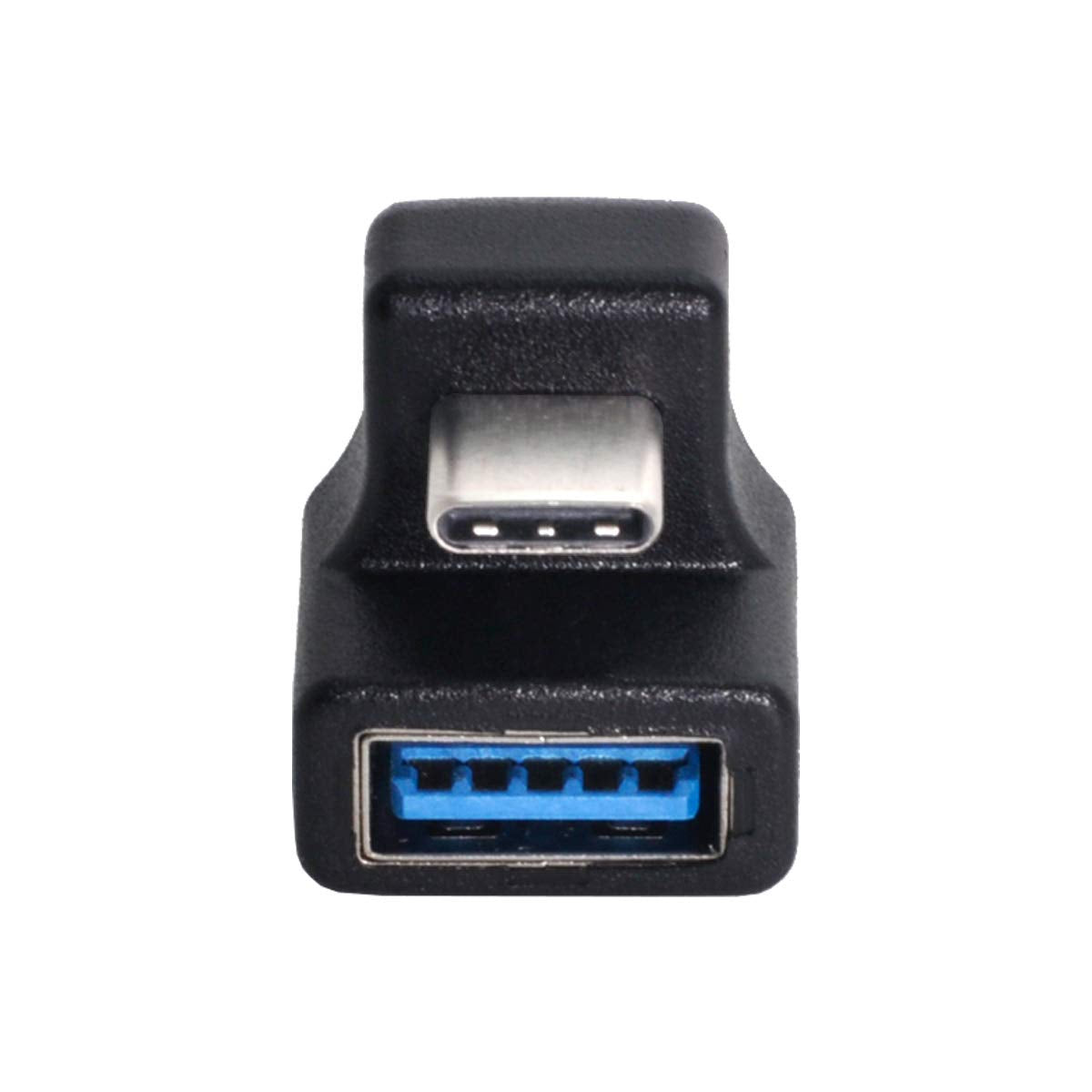 cablecc 180 Degree Up & Down Angled Type-C USB-C OTG to USB 3.0 Female Extension Adapter for Cell Phone & Tablet