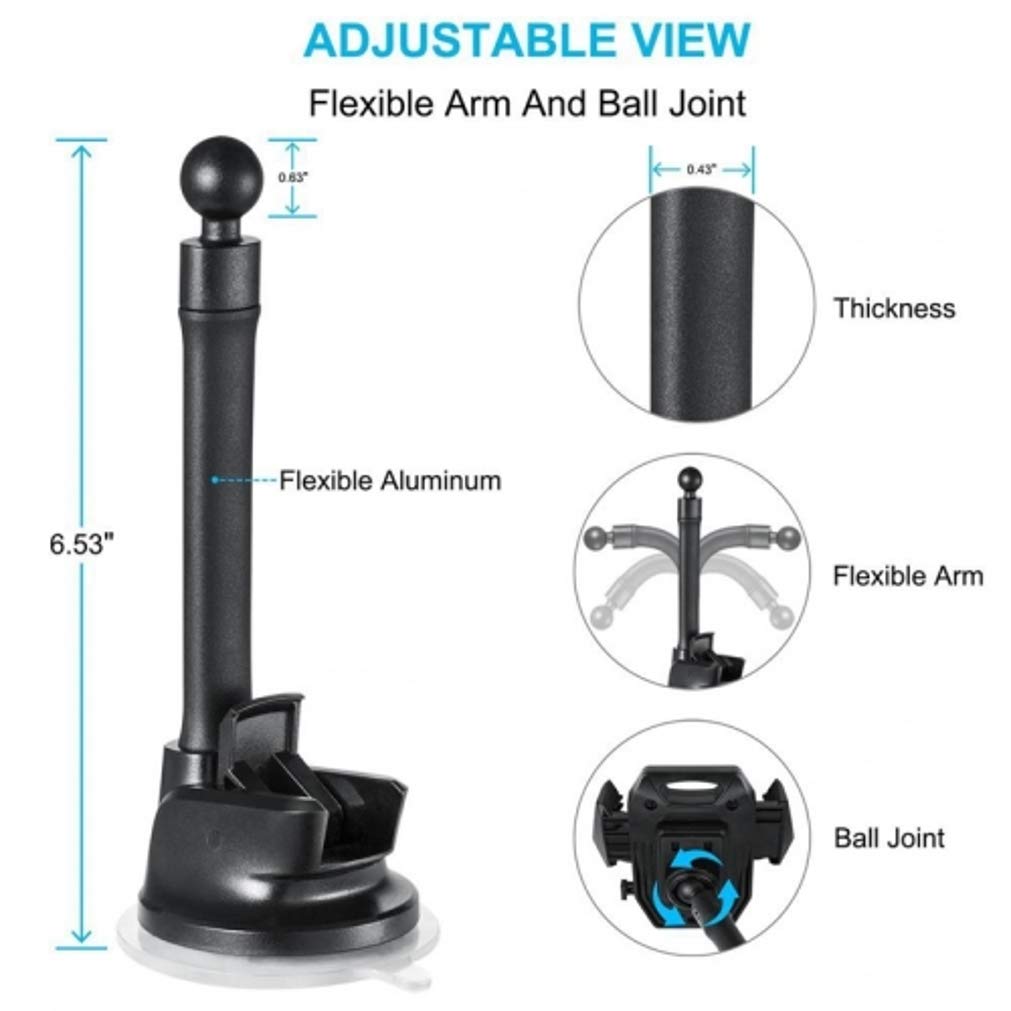 Selna Dash Car Mount for Galaxy A12 A32 A42 A51 A52 A71 A72 5G Phones - Windshield Holder Cradle Swivel Dock Strong Grip X1G Compatible with Samsung