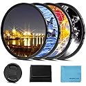 72mm Star Filter 4 Pieces Starburst Lens Filter(4 Points,6 Points,8 Points,12 Points) with Centre Pinch Lens Cap for Canon Nikon Sony Olympus Pentax