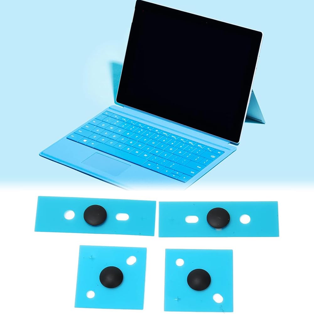 WESAPPINC Laptop Rubber Feet Replacement for Microsoft Surface Laptop 3/4/5, Black, Plastic, Round, 4 Count