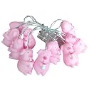 Penfly 10LEDs Decorative Animal Shape Night Mood Light Romantic Lamp for Home Indoor Bedroom Party Festival Kids Room Décor (Pig Style 1)