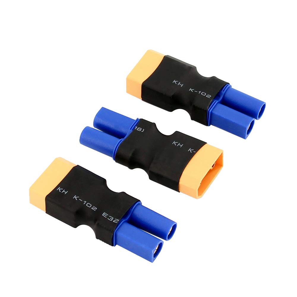BDHI 3pcs XT90 / XT-90 Male to EC5 Female Connector Adapter - Heavy Duty Adapter(B02-3)