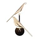 Modern Birds Wall Lamp Gold Wall Sconces Creative Bird Shap Metal Lamp Body with Acrylic Lampshade with Adjustable Angle Bedside Night Light