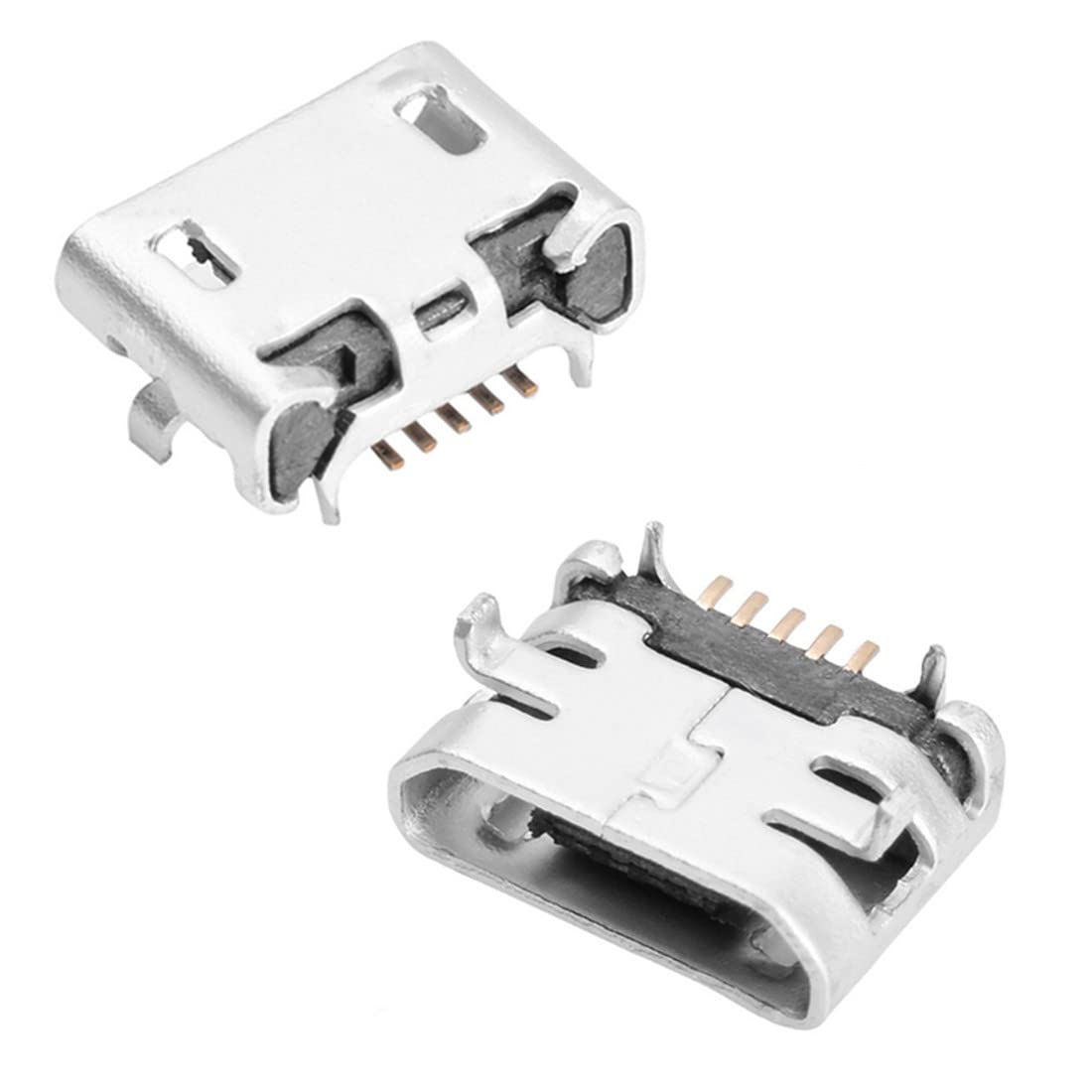 bnafes 20PCS USB Type B Standard Micro Port Female Solder Plug 5 Pin SMD SMT Jack Socket Connector
