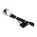 AYA 20" (20-Inch) Slimline SATA 13-Pin (7+6) to SATA 7-Pin with Molex Power Adapter
