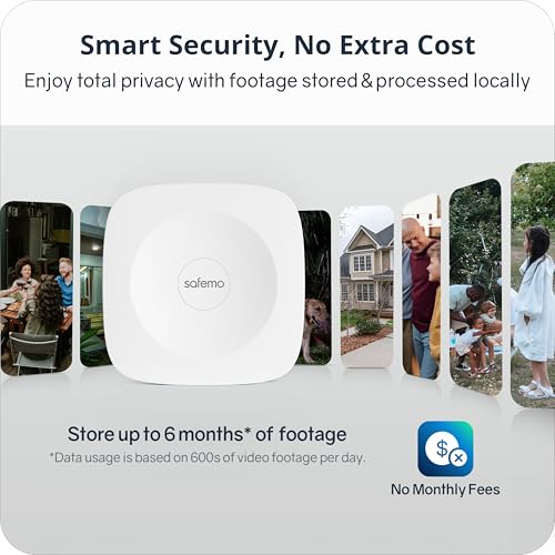 Safemo Smart Hub(Compatible with Safemo Cameras Only), Local Expandable Storage up to 4TB, All-in-one Smart Surveillance, No Monthly Fees