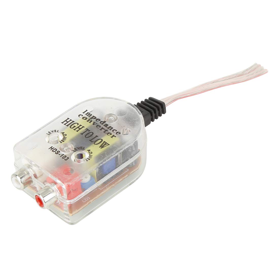 uxcell Car High to Low Impedance Adapter Output to RCA Line Control