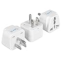 Ceptics Europe to US plug adapter, Type B USA Plug adapter compatible with plugs from Europe, India, and other countries - India to USA plug adapter…