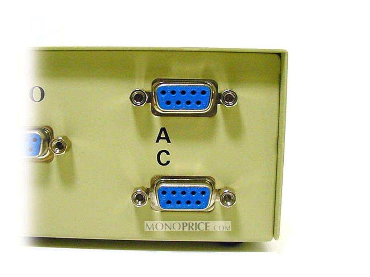 Monoprice 101343 DB9 Female ABCD 4 Way Switch Box