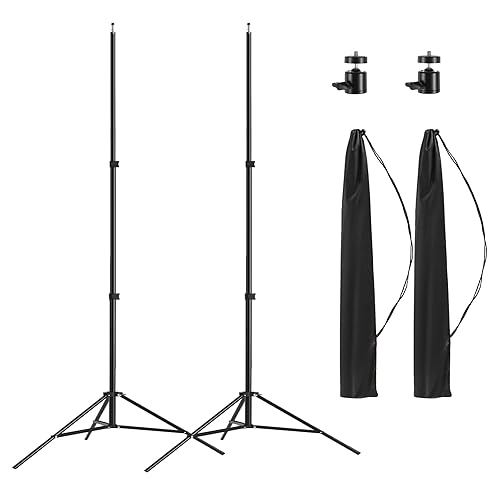 2 Pack Aluminum Light Photography Tripod Stand with Case,Altson 7 Feet Portable Photo Video Tripod Stand for Speedlight, Flash, Softbox, Umbrella