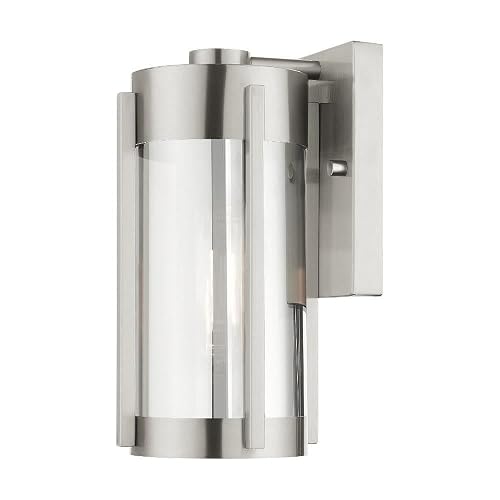 Livex Lighting 22380-91 1 Light Brushed Nickel Outdoor Wall Lantern