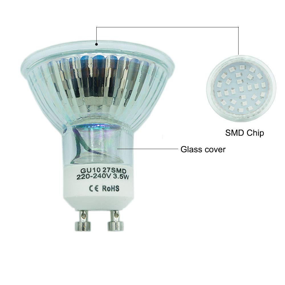 JQSLIGHT LED Landscape Lights,GU10 Blue LED Spotlight Bulbs 5W MR16 GU10 Base Blue Coloured Spot Light Bulb for Wall Washer Lamps, Landscape Lighting