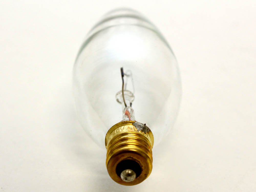 Bulbrite Incandescent B10 Candelabra Screw Base (E12) Light Bulb, 1 Count (Pack of 1), Clear