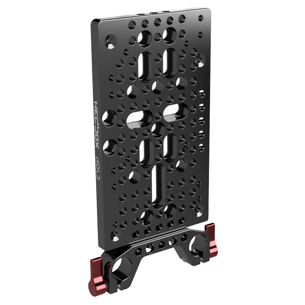 HEDBOX Hold II System - Multi-Type Hole Functional Universal mounting Cheese Plate, 120 Various Threads, with 15mm Rail-Block for DSLR Rail System