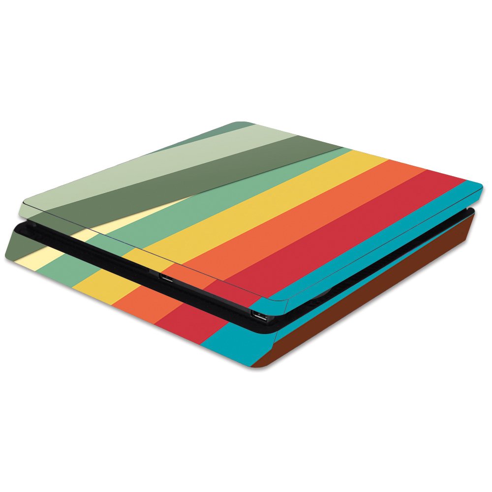 MightySkins Skin Compatible with Sony Playstation 4 Slim PS4 wrap Cover Sticker Skins Stripes