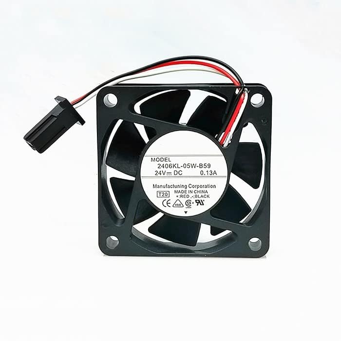 Ailsa Hexi 2406KL-05W-B59 DC24V 0.13A 3.12W 6CM 60×60×15mm 3-Wire Cooling Fan