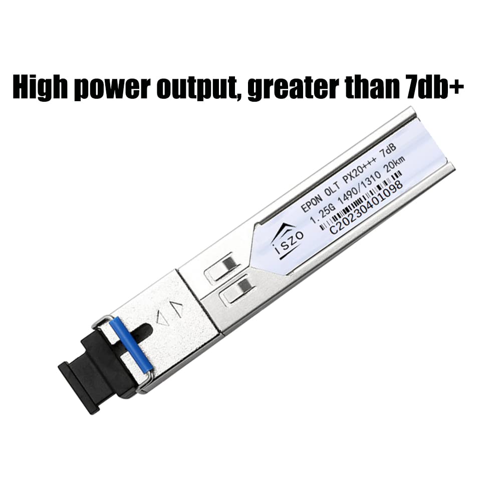 iszo A Piece pon Module EPON PX20+++ 1.25G Optical Fiber PON Module with 7/9db and SC Port, Compatible with BDCOM TPLINK Ubiquiti HIOSO VSOL Think