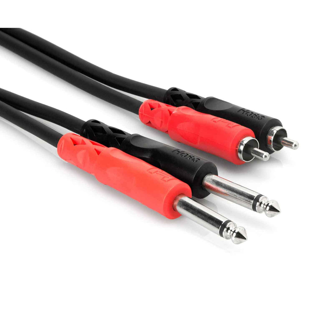 Hosa CPR-203 Stereo Interconnect, Dual 1/4 Inch TS to Dual RCA, 9.8 Feet
