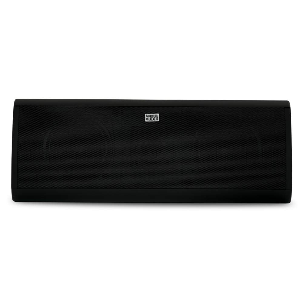 Acoustic Audio by Goldwood Acoustic Audio AA40CB Indoor Center 3 Way Speaker 500 Watts Black Bookshelf, 4-Inch
