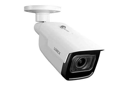 Lorex LNB9292B 4K (8MP) Motorized Varifocal Smart IP Black Security Camera with 4X Optical Zoom and Real-Time 30FPS Recording, 150ft Night Vision
