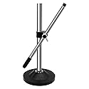 5 Core Mic Stand Adjustable Desk Boom Microphone Stands Round Base Portable Table Pedestal Para Microfono w Universal Mike Holder - MS RBS CH IN