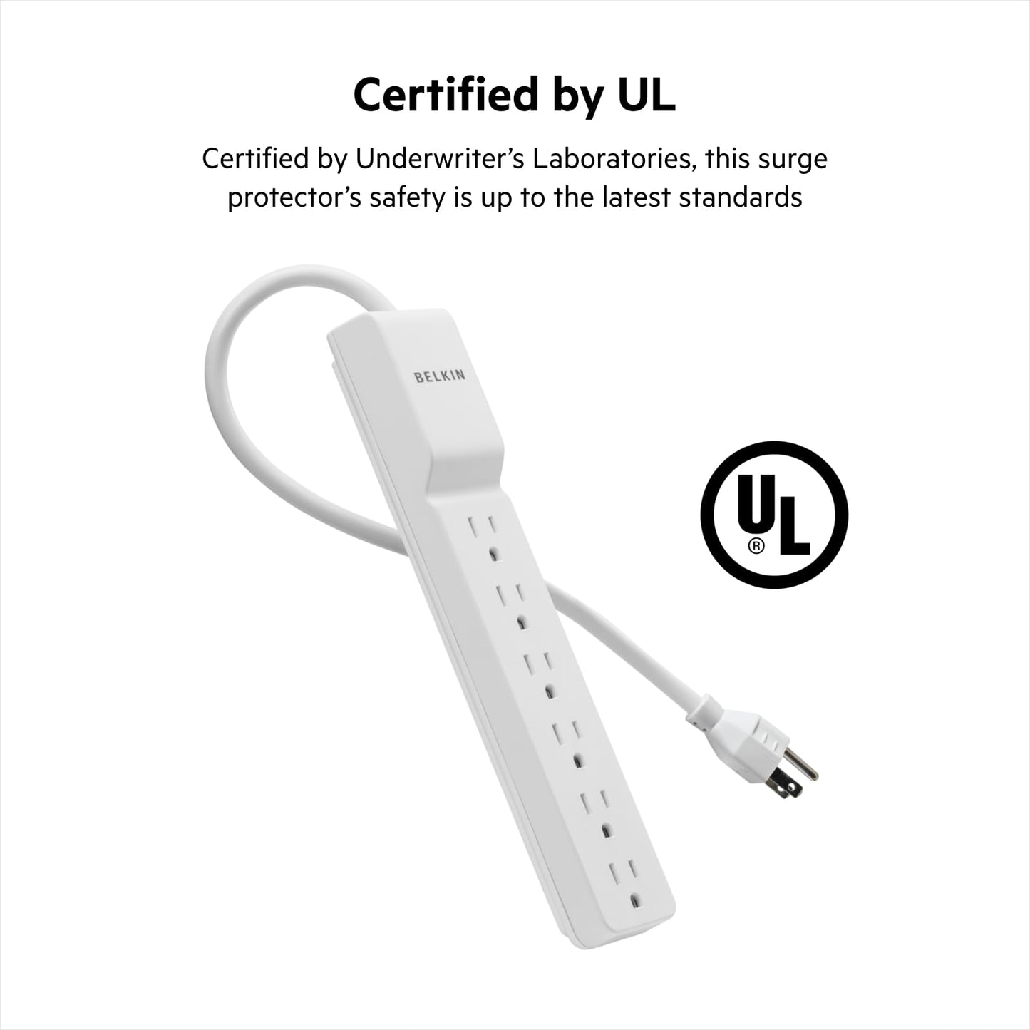Belkin BE106000 6-Outlet Commercial Power Strip Surge Protector with 10-Foot Power Cord, 700 Joules (BE106000-10)