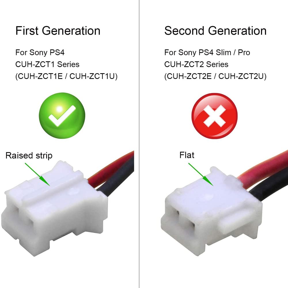 MPF Products 1300mAh LIP1522 Battery Replacement Compatible with Sony PlayStation 4 PS4 Dualshock 4 Wireless Controller CUH-ZCT1E, CUH-ZCT1H