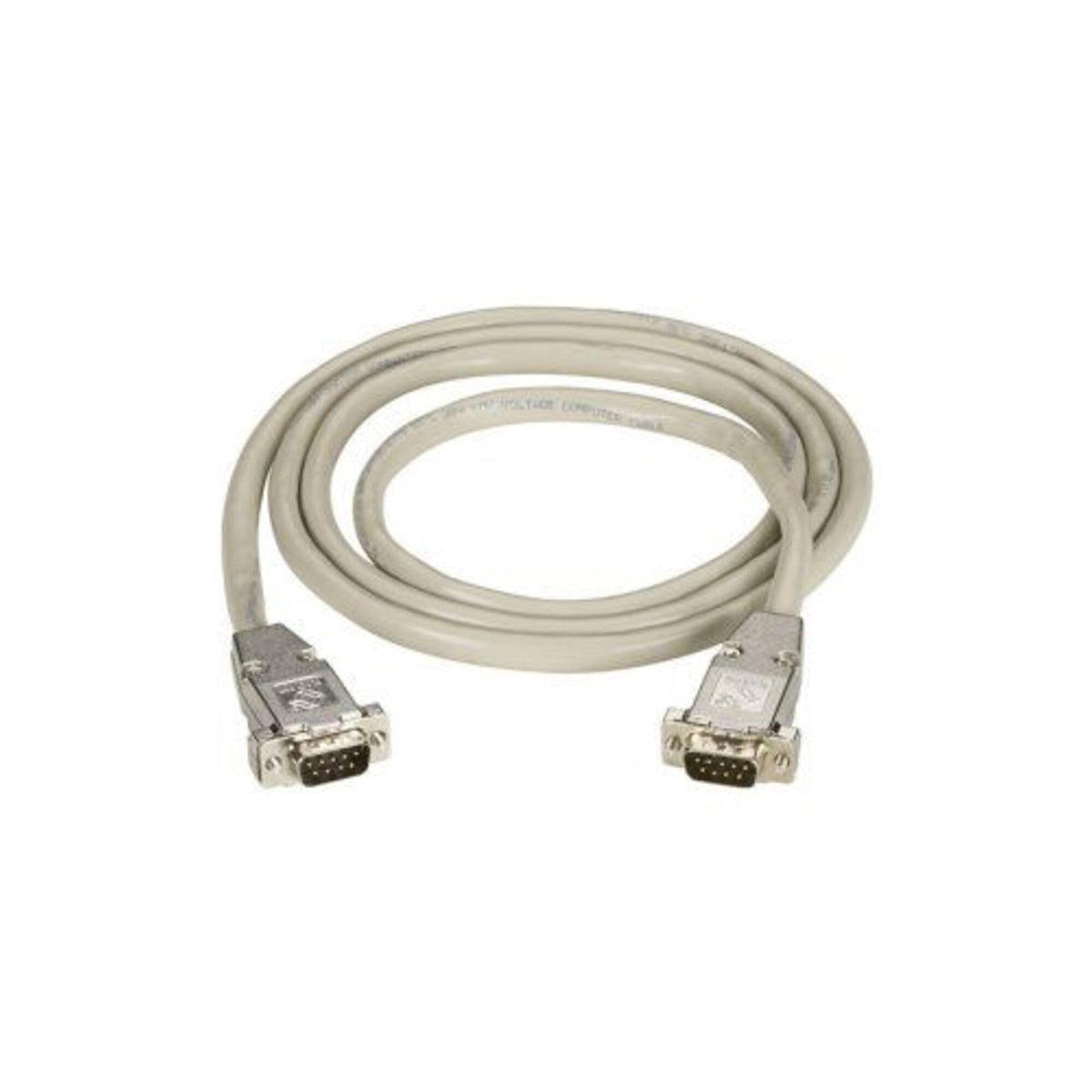 Black Box 10-ft RS232 Shielded Cable Metal Hood DB9 Male/Male