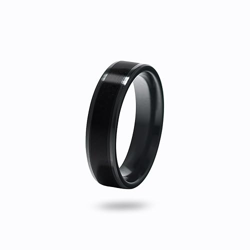CNICK Tesla Smart Ring Accessories: Ceramic Ring for Model 3/Y/X/S to Replace Key Card Key fob. (6, Black)