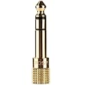 FosPower 6.35mm (1/4 inch) Male to 3.5mm (1/8 inch) Female 3-Conductor TRS AUX Stereo Audio Headphone Jack Adapter - 24K Gold Plated (1 Pack)