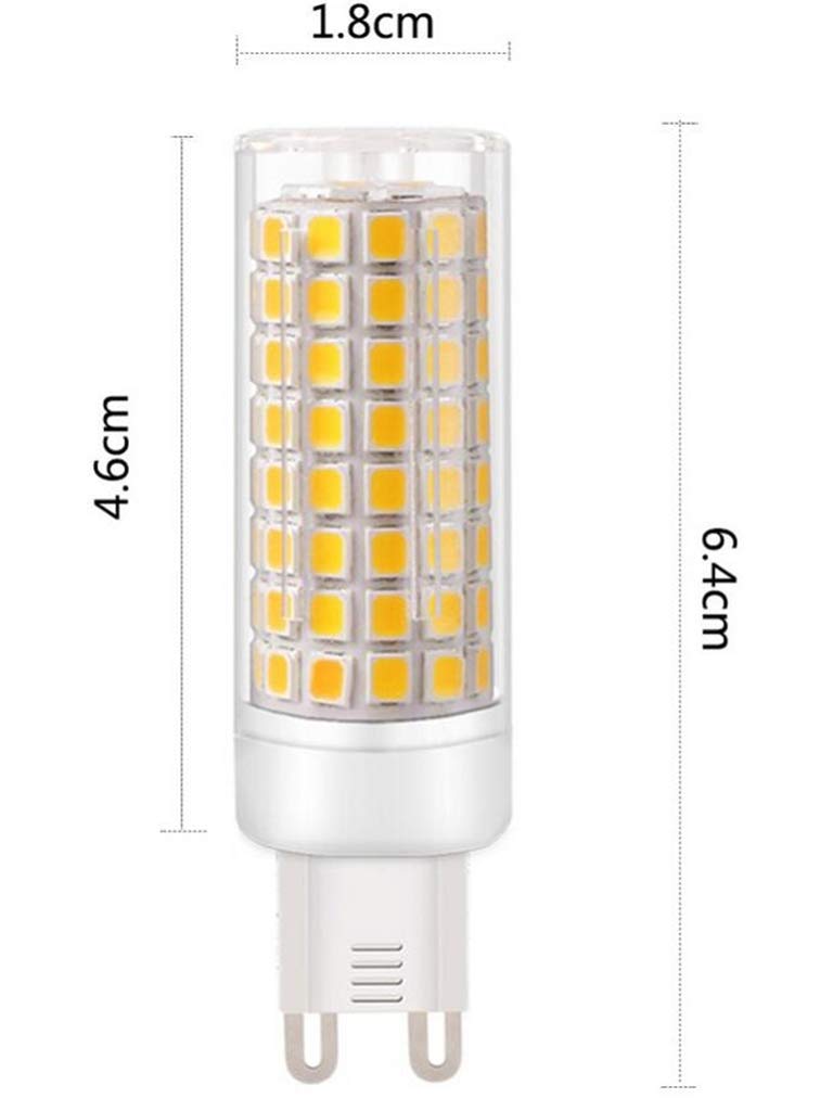 G9 LED Light Bulbs G9 Bi-Pin Base 9W (Equivalent to 100W Halogen Replacement) Warm White 3000K LED Corn Light for Home Living Room Bedroom