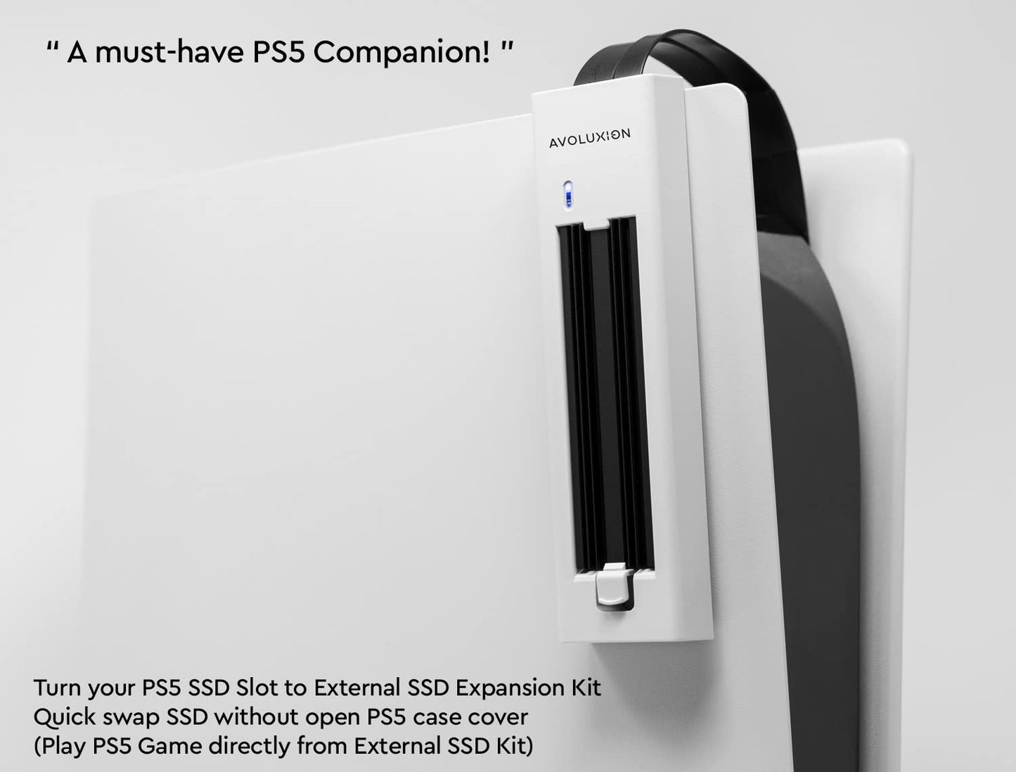 Avoluxion External SSD Expansion Upgrade Kit w/SSD Heatsink for PS5 Game Console (PSX-i1) - Turn Your PS5 Internal SSD Slot to External SSD Expansion