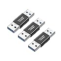 rgzhihuifz 3 Pack USB 3.0 Male to USB 3.0 Male Gender Changer Adapter Coupler Converter
