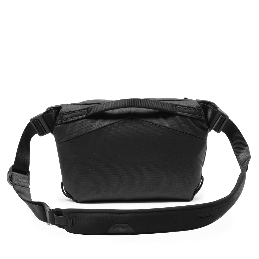 Peak Design Everyday Sling 3L, Black, Padded Adjustable Shoulder Strap for Crossbody or Waist Carry, FlexFold Divider, Ideal for Carrying Cameras or