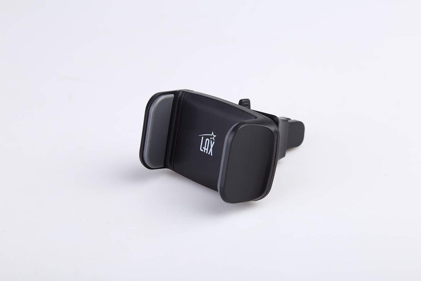 LAX Gadgets Air Vent Phone Holder for Car - Cradle Type Car Mount with Air Vent Clip - Adjustable Side Jaws Pro Grip Car Mount - Black