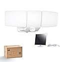 Philips 3600LM Solar Security Lights, 5000K Waterproof Dimmable LED Motion Sensor Outdoor Lights, 3 Adjustable Heads w/16ft Cable, Separate Solar